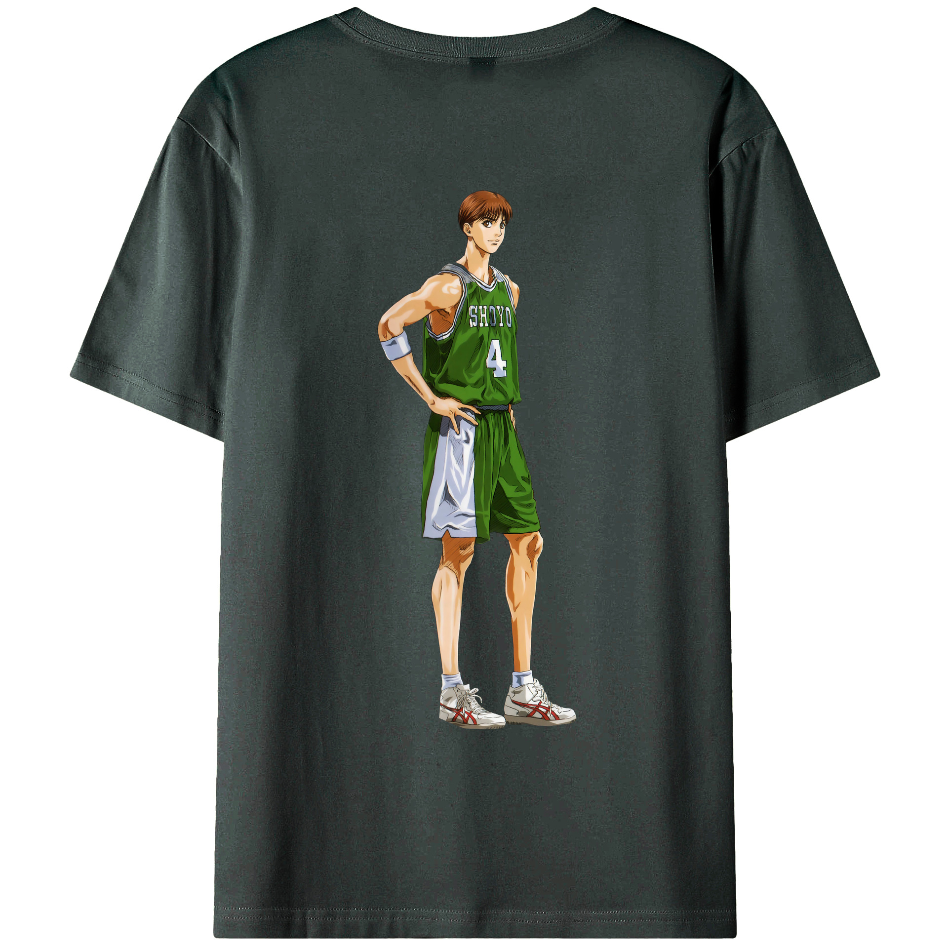 （画像用） SLAM DUNK／スラムダンク 綿100％ メンズ半袖Tシャツ（バックプリント） 通気性